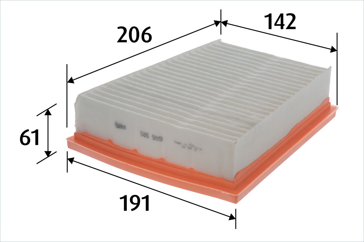 VALEO 585909 Air Filter for RENAULT